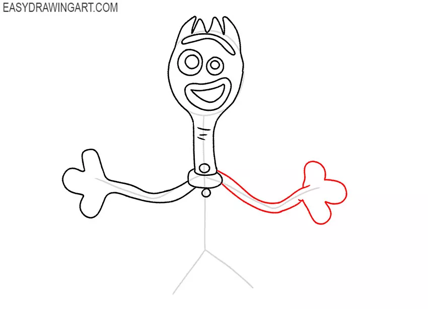 forky drawing easy