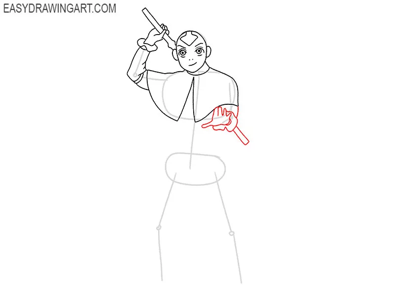 how to draw aang in the avatar state