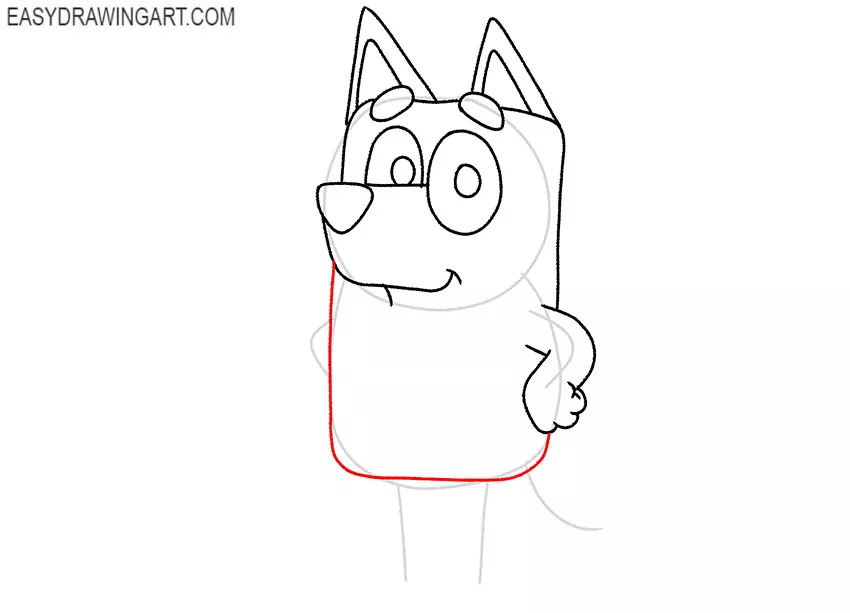 How to Draw Bluey Easy Drawing Art