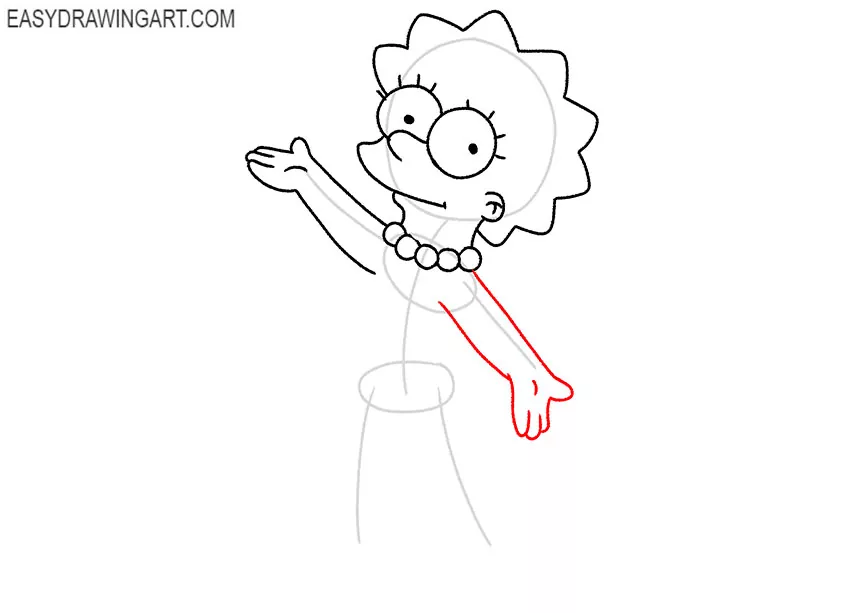 how to draw lisa from the simpsons