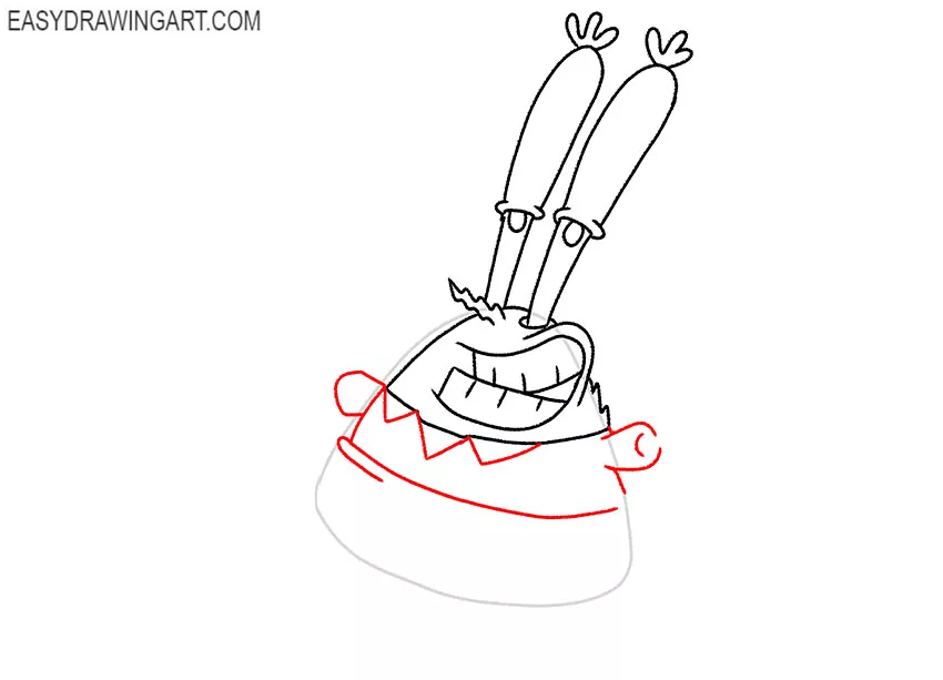 mr krabs cartoon drawing