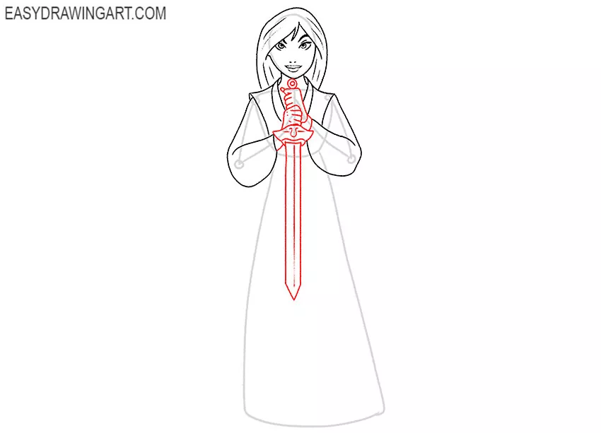 mulan drawing easy