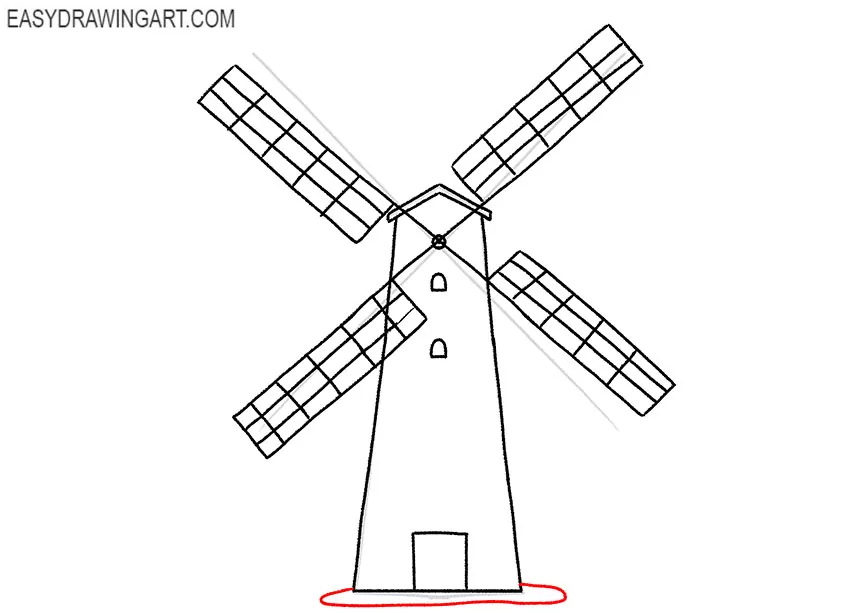 simple windmill drawing