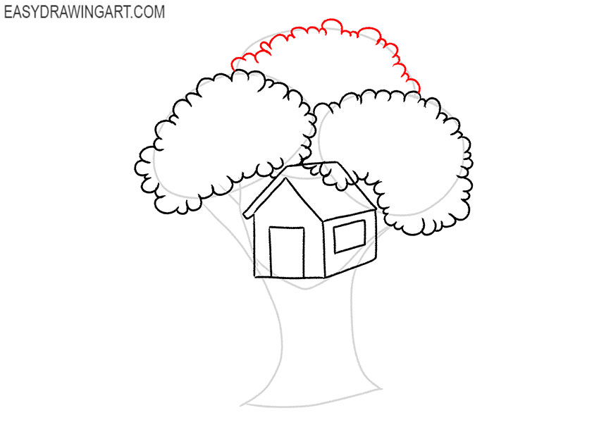 treehouse drawing easy
