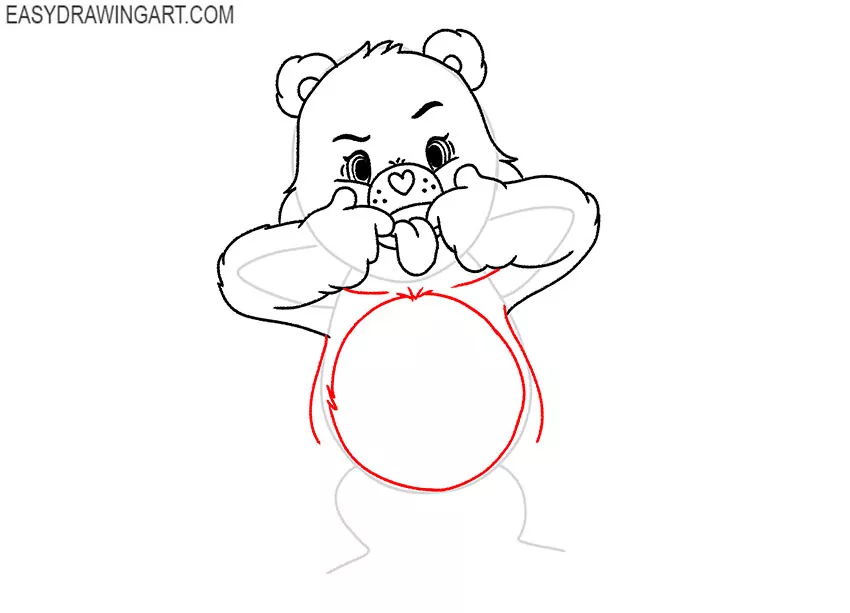 care bear drawing easy