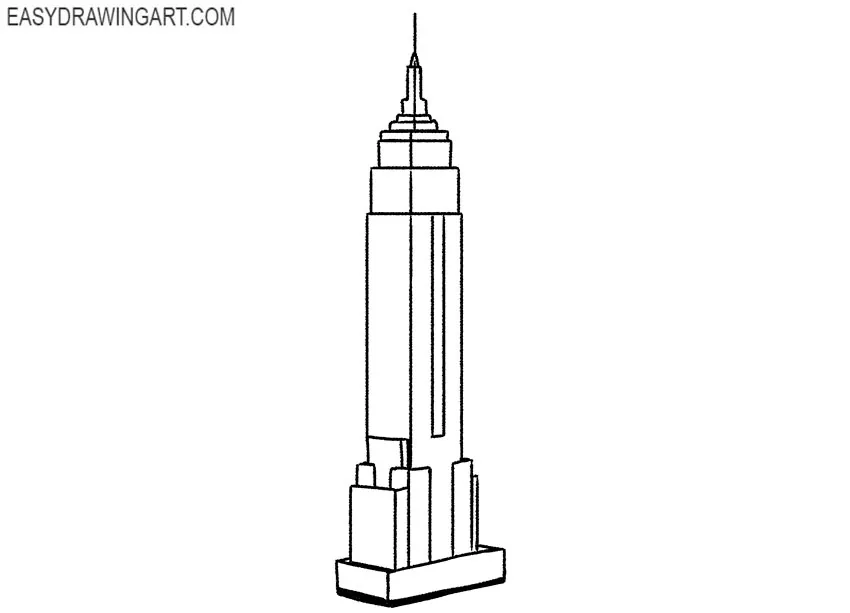 empire state building cartoon drawing