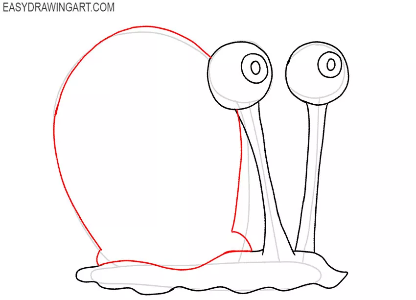 gary the snail drawing outline