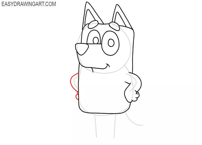 how to draw bluey for beginners