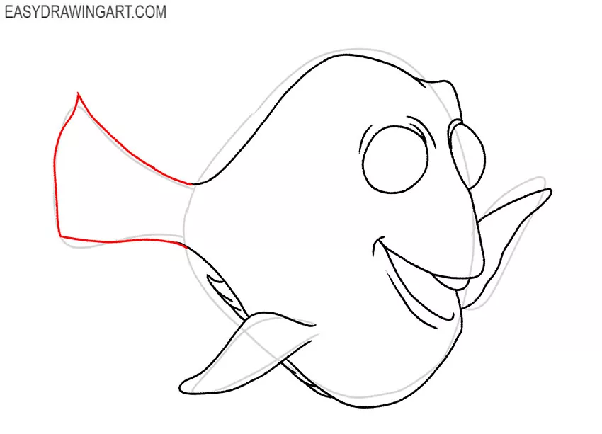 how to draw dory cute and easy