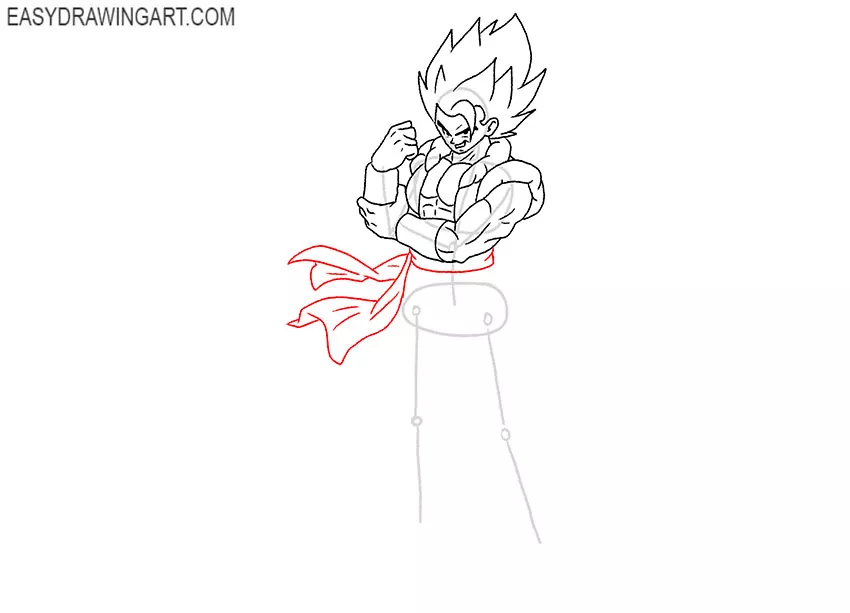 how to draw gogeta blue easy