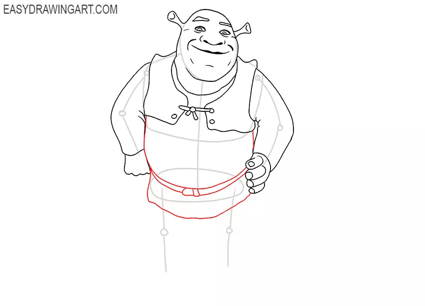 how to draw shrek cartoon