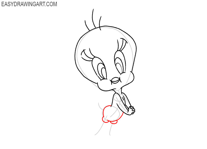 how to draw tweety bird easy for beginners