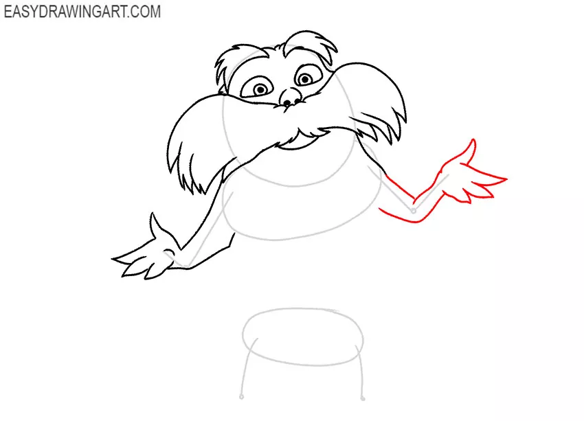 lorax drawing outline