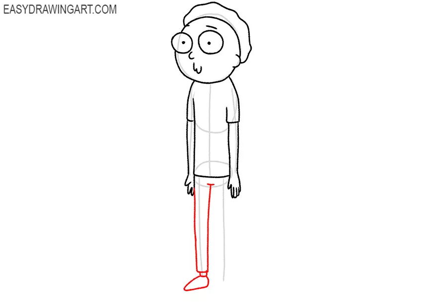 morty drawing full body