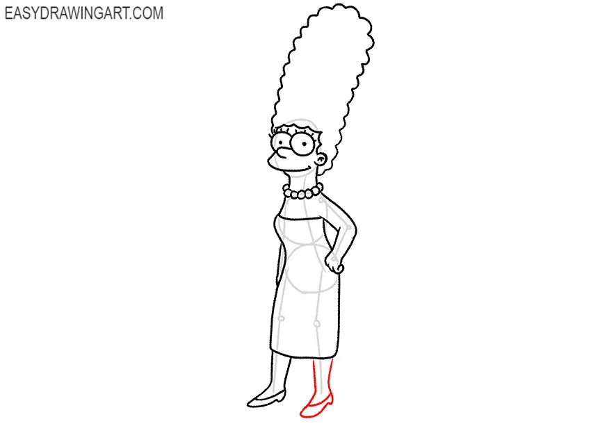 easy marge simpson drawing