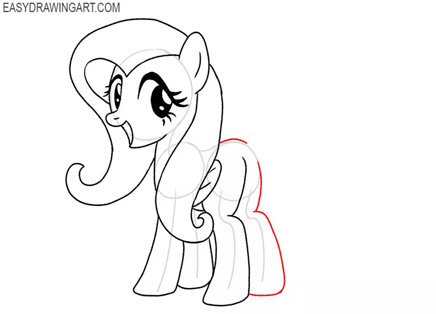 how to draw fluttershy for beginners