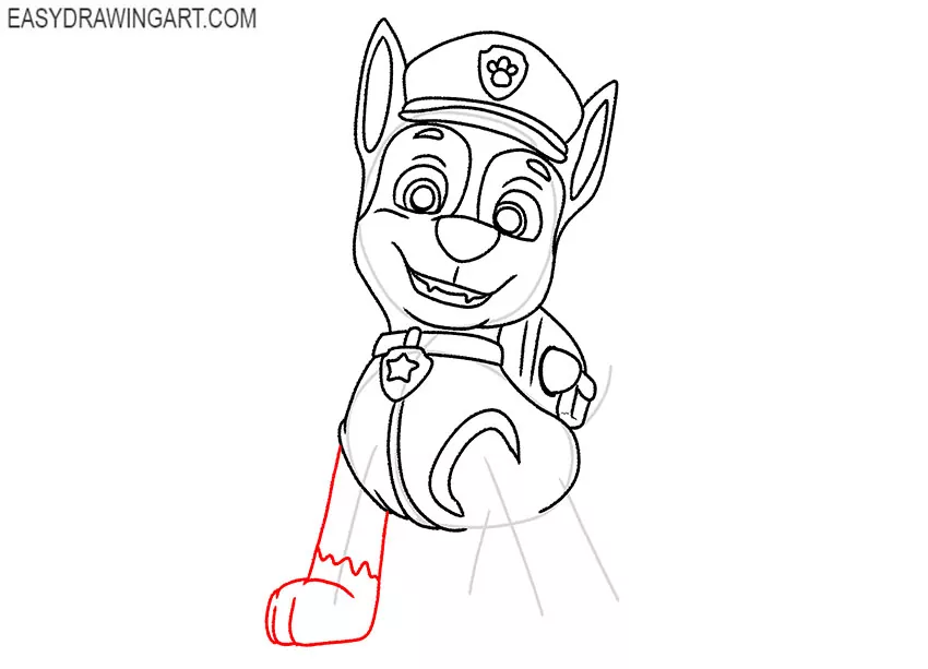 simple chase from paw patrol drawing