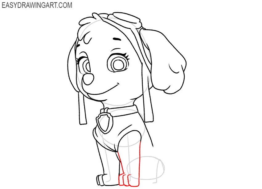skye from paw patrol drawing lesson