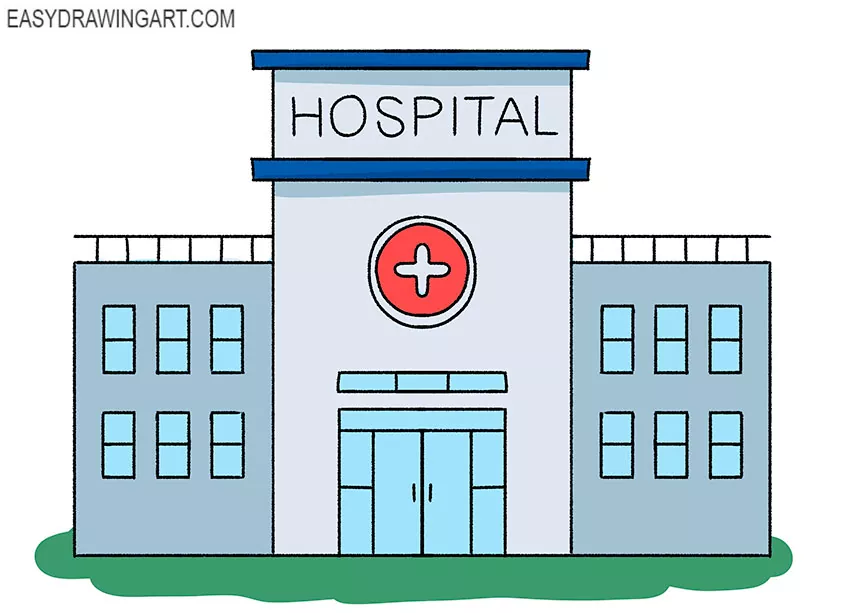  hospital drawing with colour