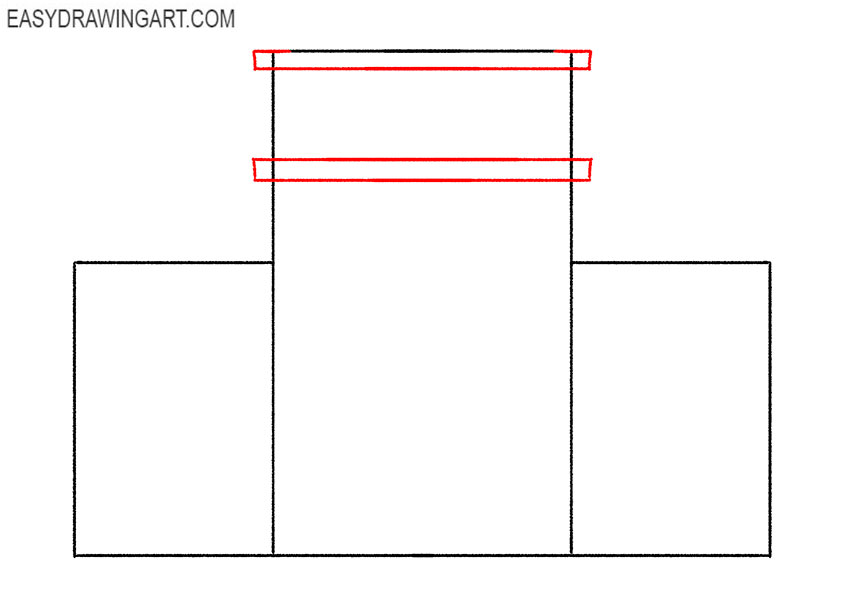 how to draw a hospital easy step by step