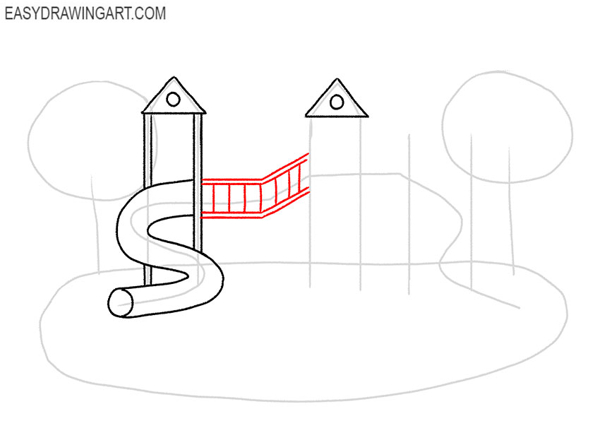 playground drawing easy