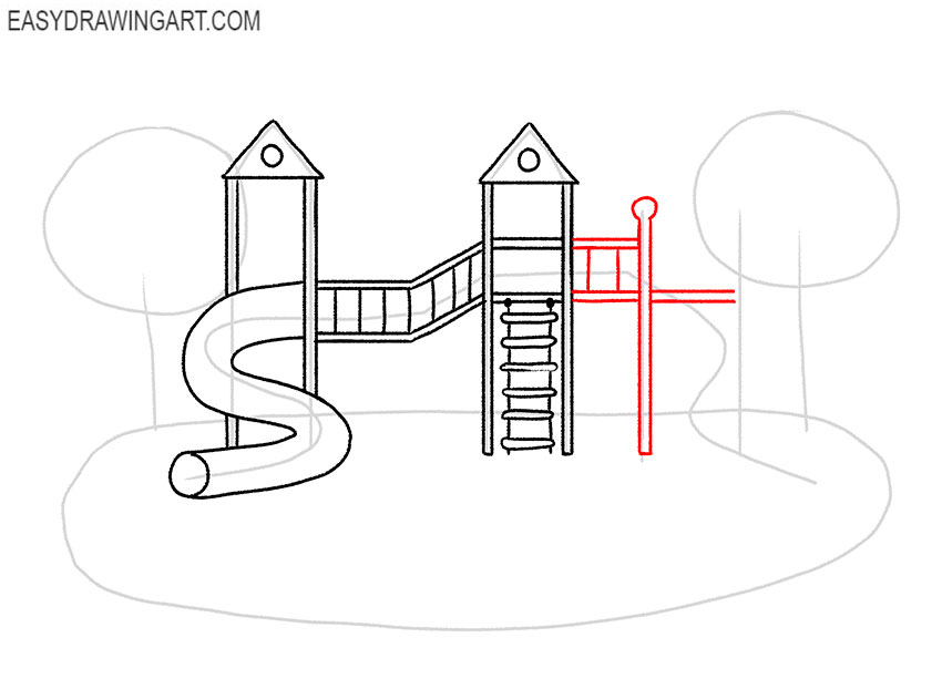 cartoon playground drawing