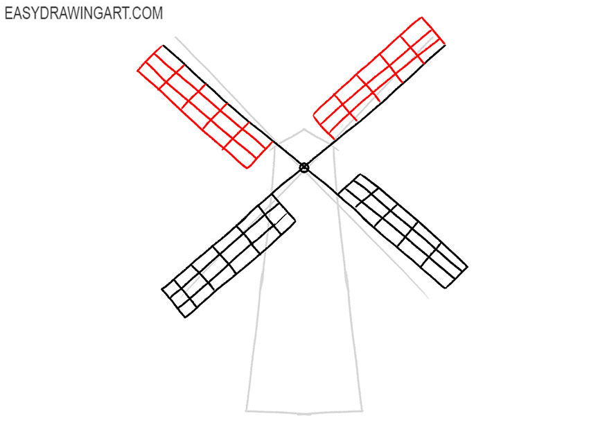 how to draw a windmill art hub