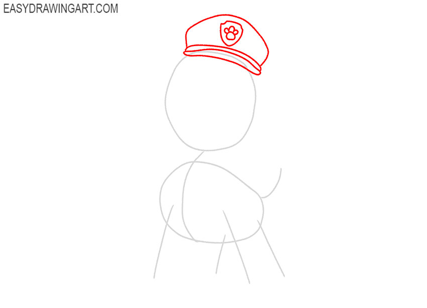 how to draw chase from paw patrol for beginners