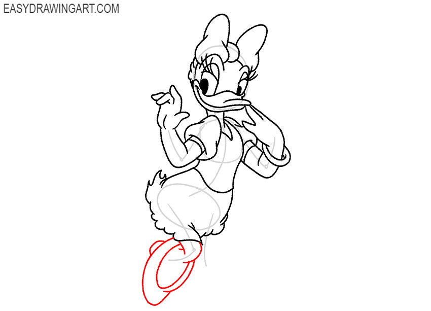 simple daisy duck drawing