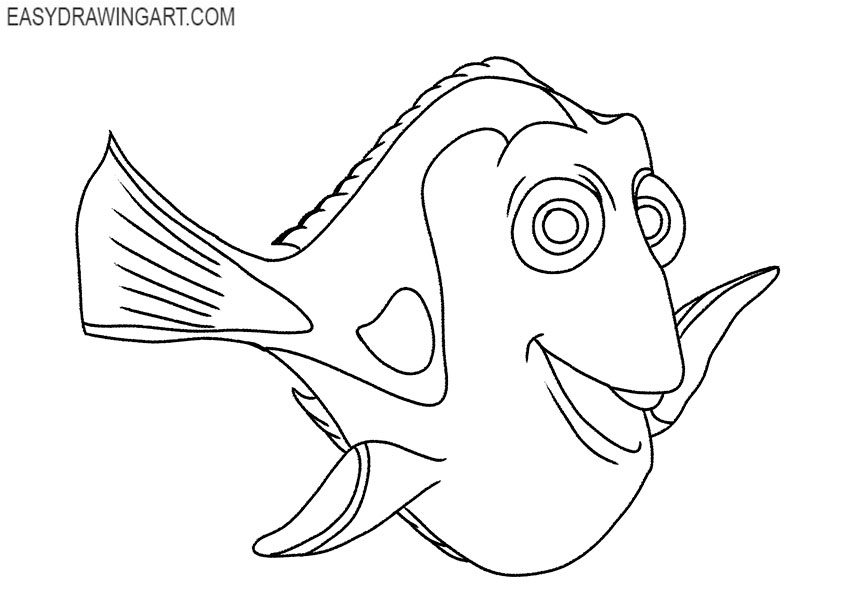 baby dory cartoon drawing