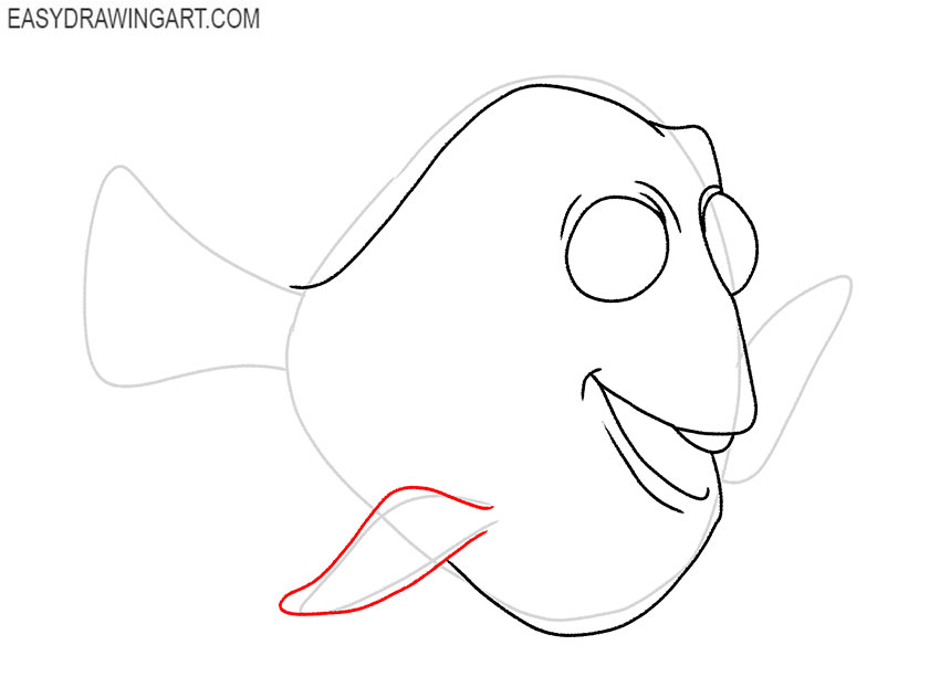how to draw dory cute