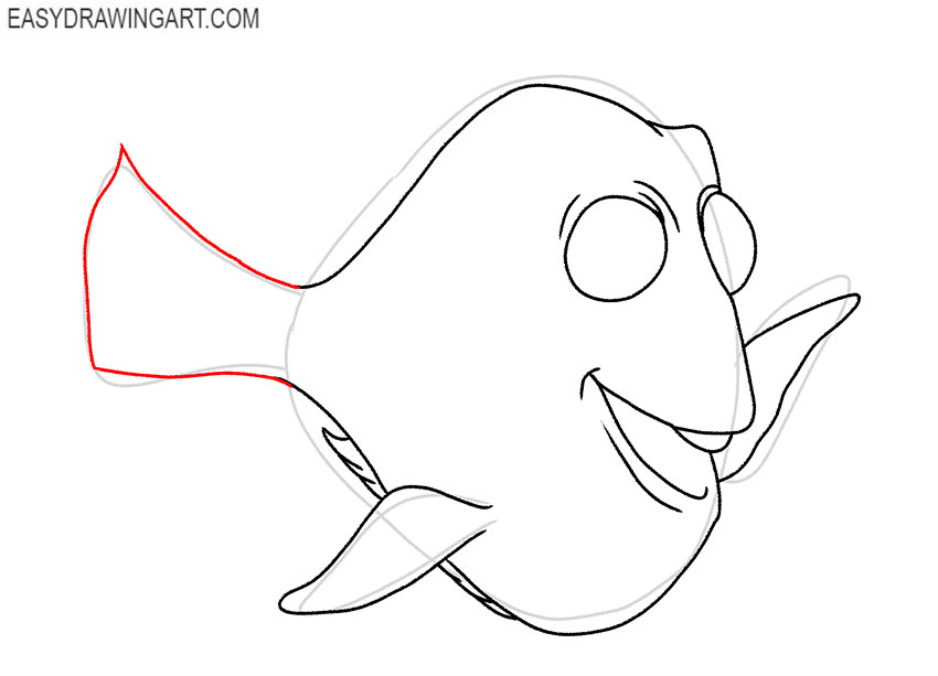 how to draw dory cute and easy