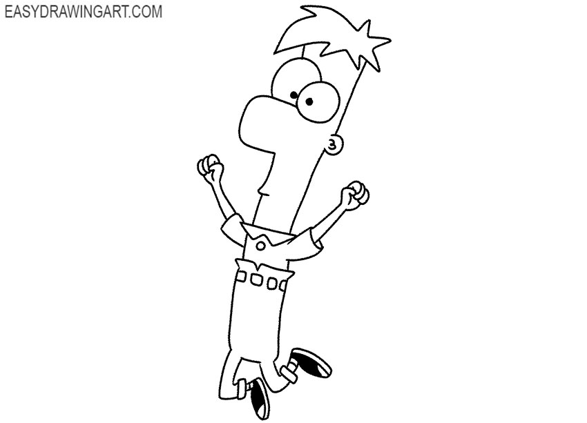 ferb cartoon drawing