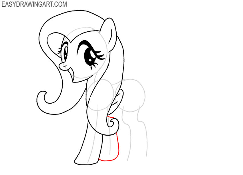 fluttershy drawing easy