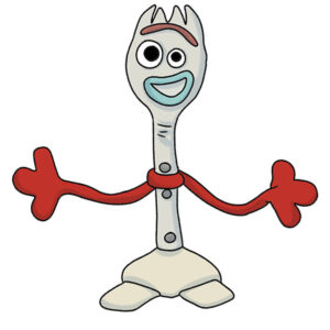 how to draw forky