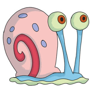 how to draw gary the snail