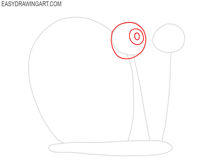 how to draw gary the snail from spongebob
