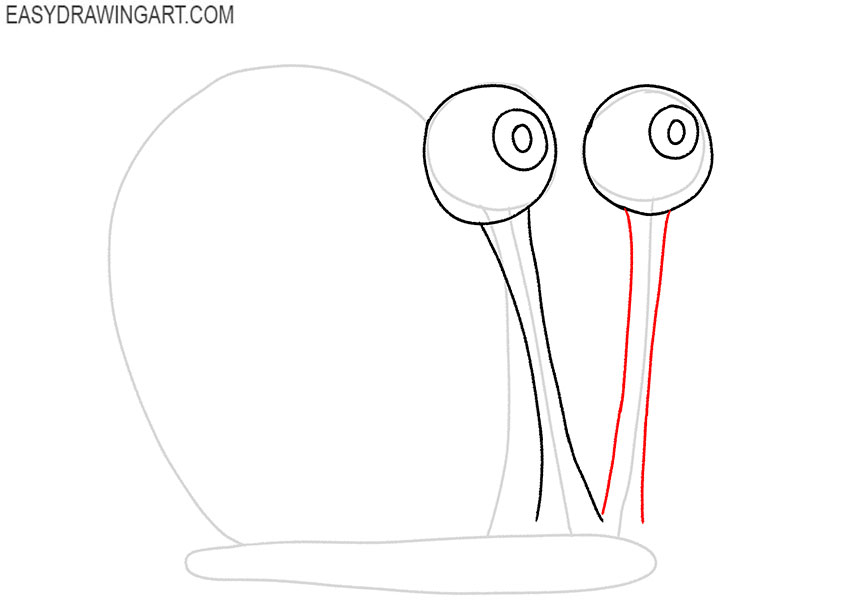 cute gary the snail drawing