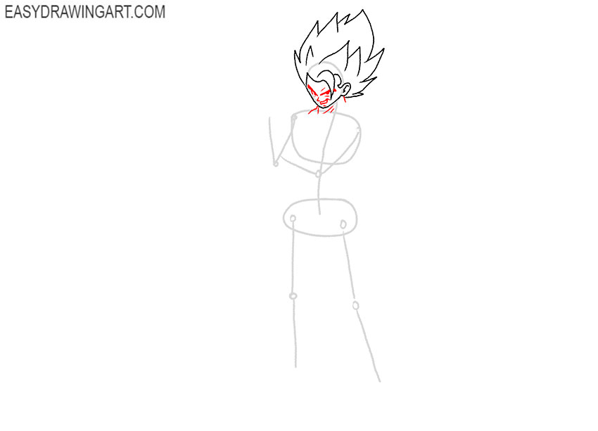 how to draw gogeta full body
