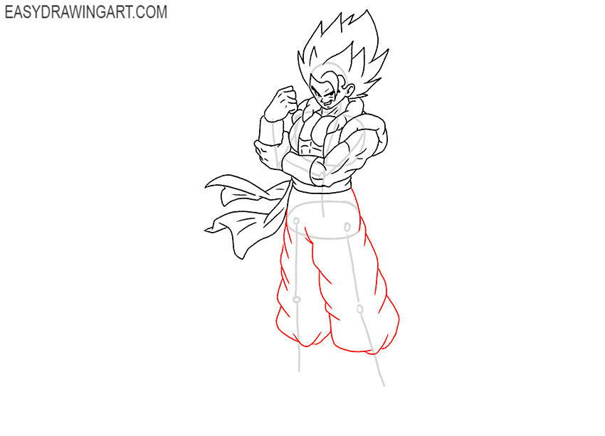 gogeta drawing full body