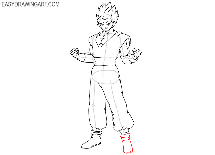 gohan drawing outline