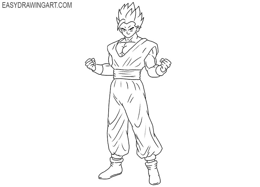 gohan drawing sketch