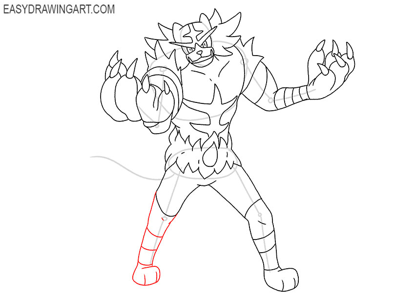 incineroar drawing tutorial