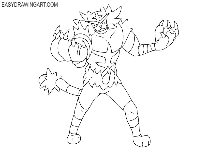 simple incineroar drawing