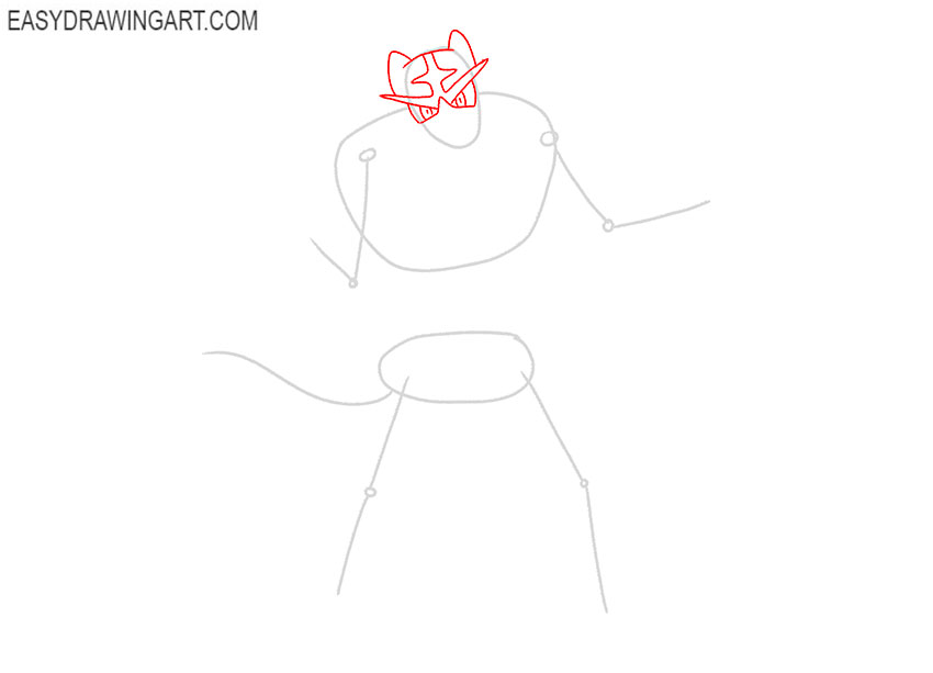 how to draw incineroar step by step