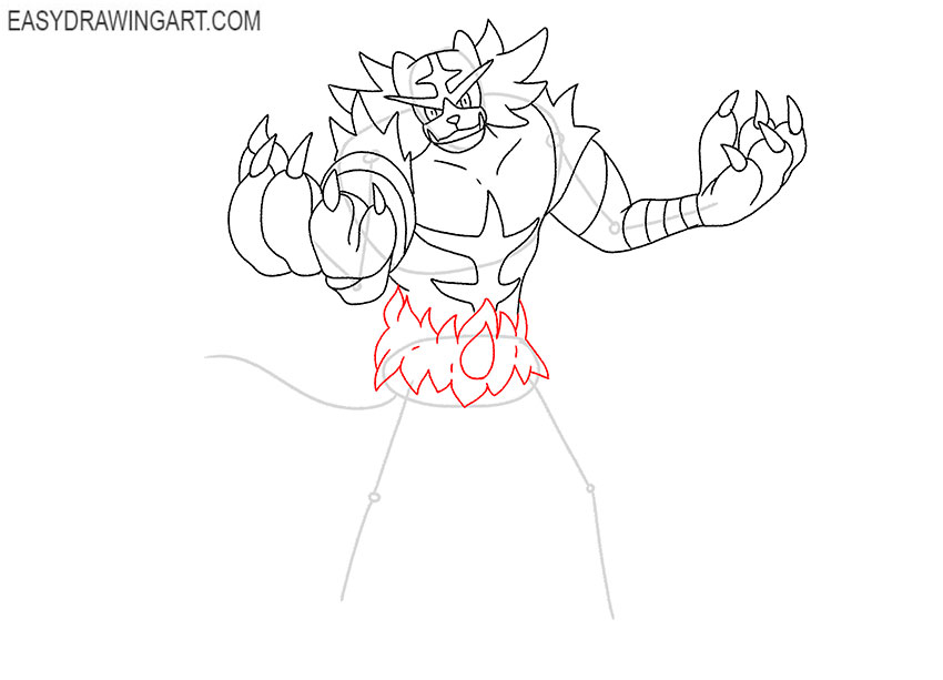 how to draw pokemon incineroar