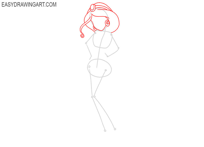 how to draw jasmine step by step
