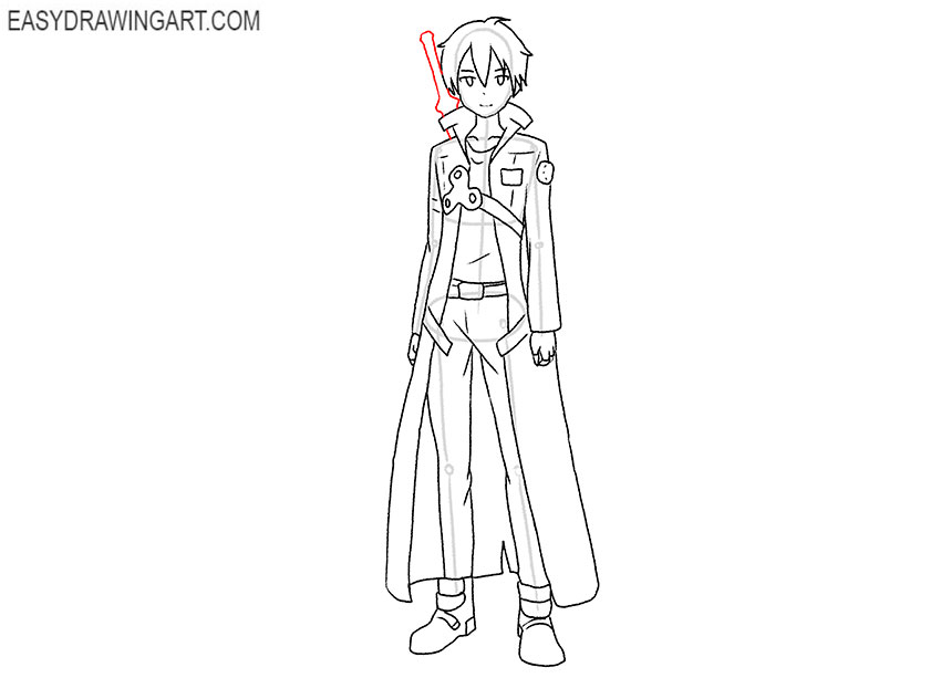 kirito drawing step by step