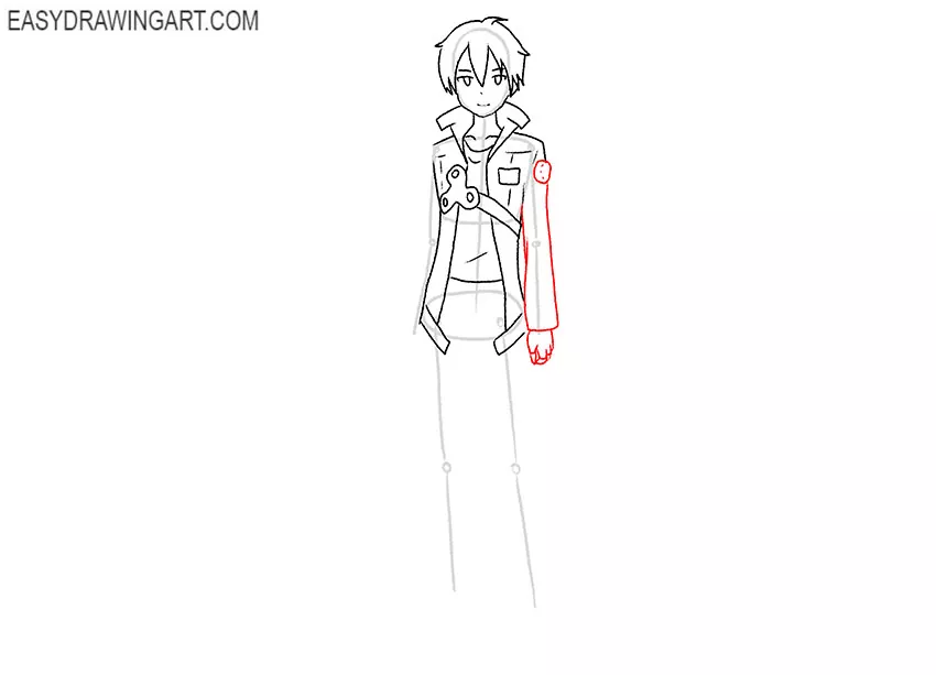 kirito drawing pencil