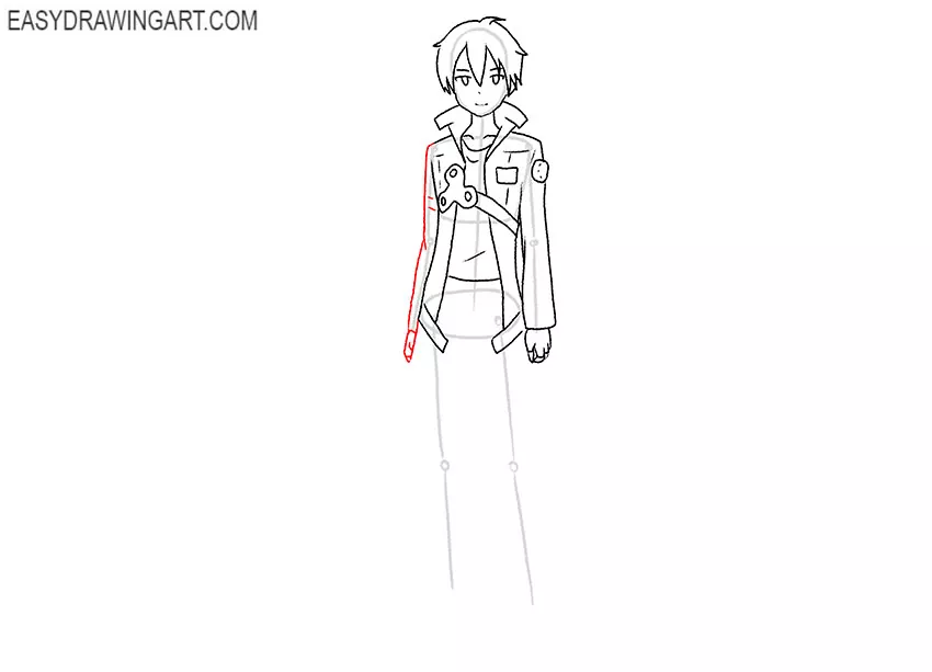 kirito drawing step by step